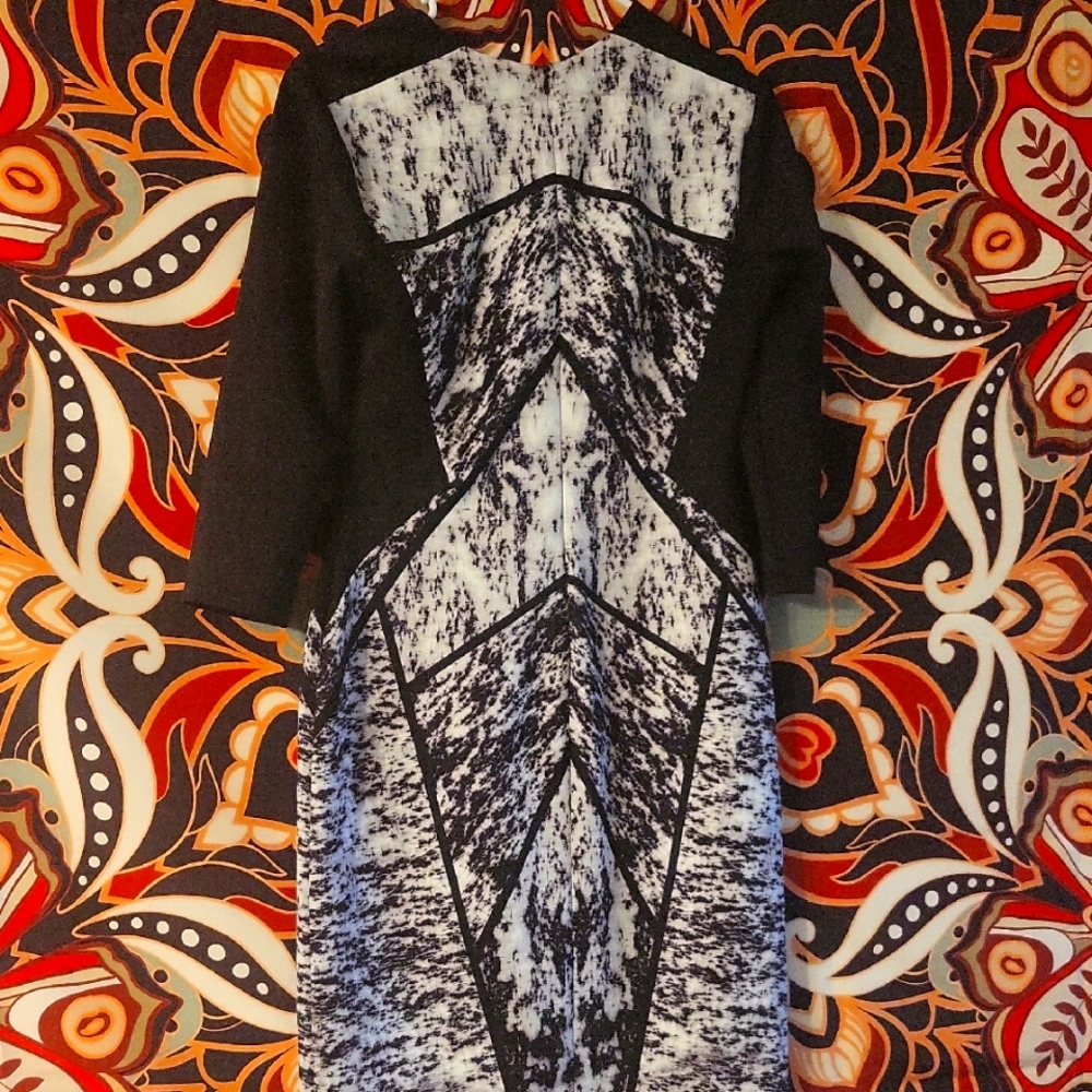 Elegant Black and White Women's Dress